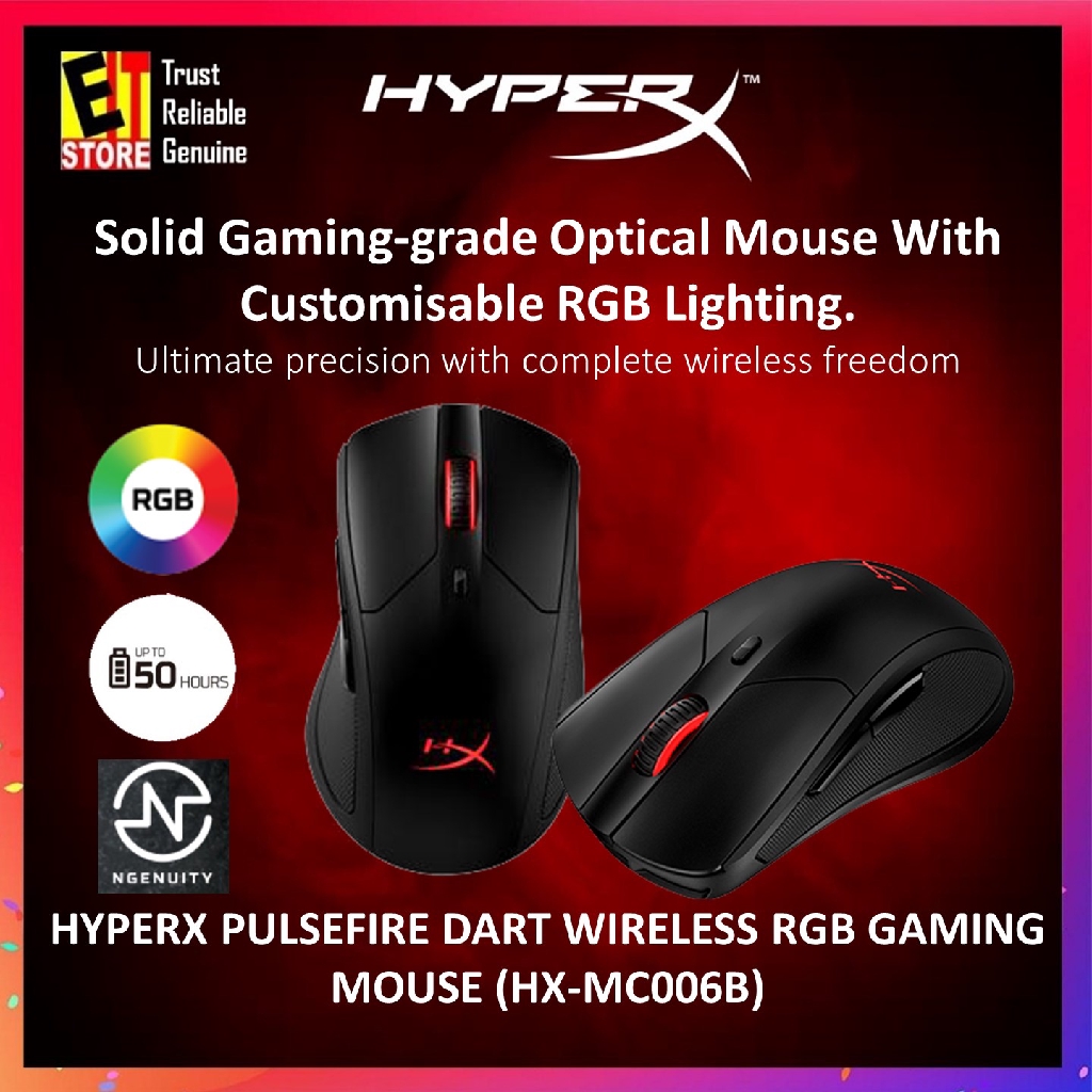 Hyperx Pulsefire Dart Wireless Gaming Mouse Hx Mc006b Shopee Malaysia