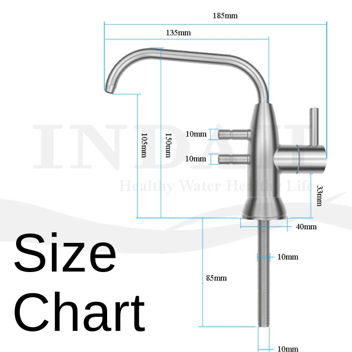 100 Original 304 Stainless Steel Alkaline Water Faucet Tap For