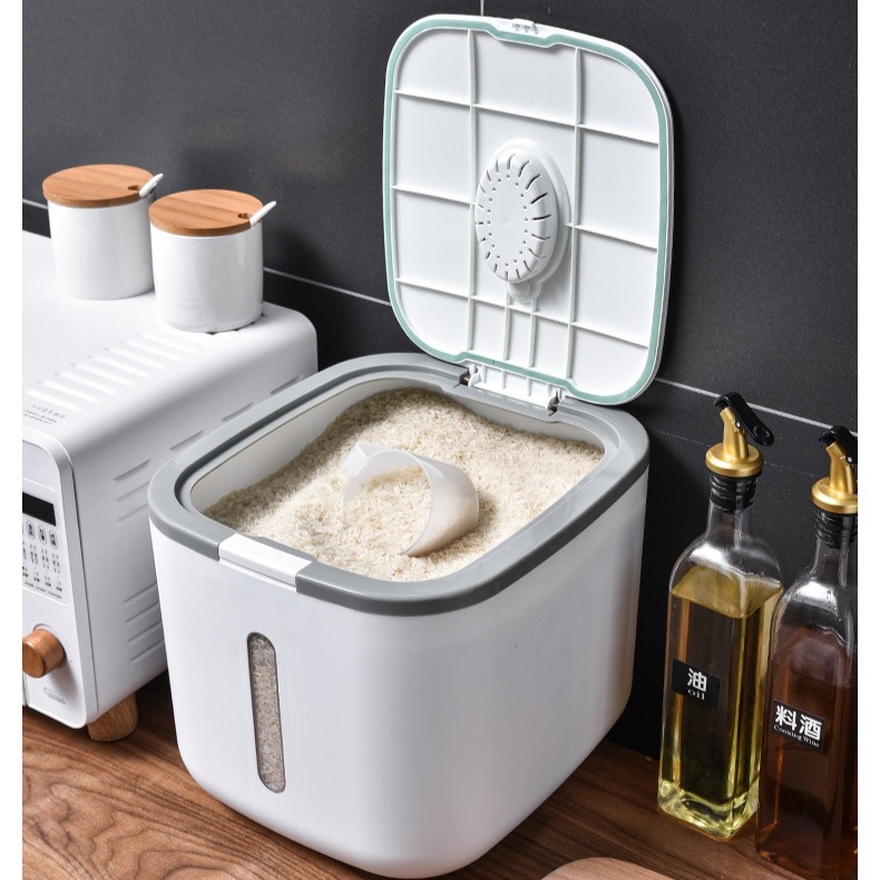 ????????OFFER 3day)5/10KG Rice Storage Box Grains Bucket Moisture-proof Sealed  Insect-proof Container House Decor Kitchen | Shopee Malaysia