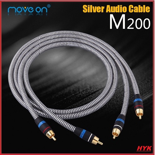 Move On M200 OFC 2RCA to 2 RCA Audio Cable Male to Male Gold-Plated 1m 2m 3m 5m - RCA Cable Audio for Home Theater DVD