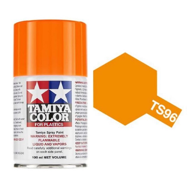 orange spray paint for plastic