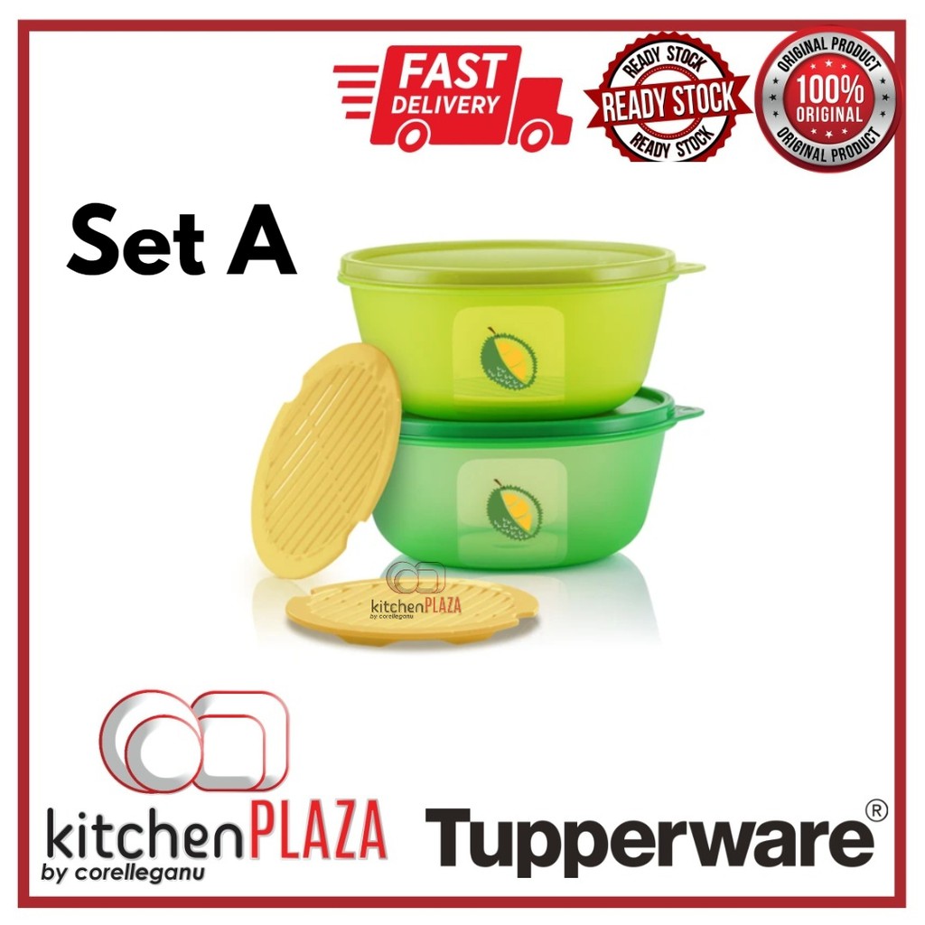 Tupperware Ultimate Durian Keeper Set 1.5L/Bekas simpan durian/kedap udara/kedap bau