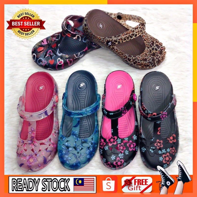 〔Young.Wears〕Women’s Jelly Crocs Duet Sport Clogs Mules Sandal/Female