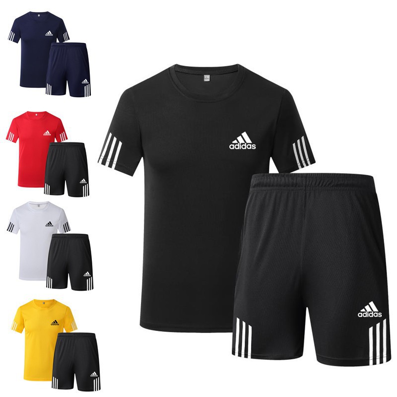 adidas short and shirt set mens