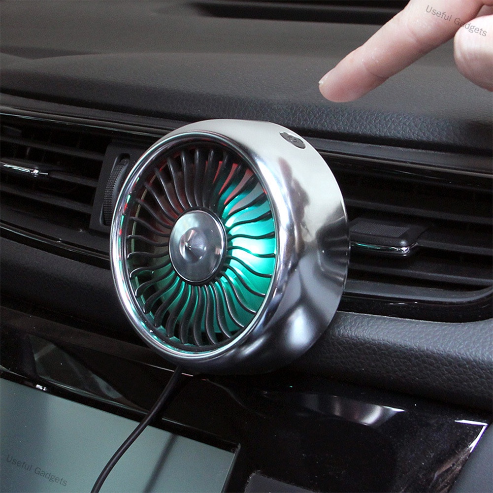 Useful Gadgets 12V Electric Car Fan 360 Degree Rotatable Car Auto Cooling Air Circulator Fan