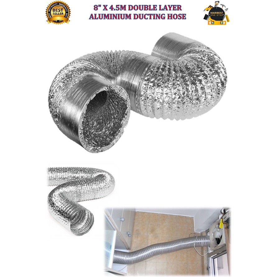 8" (200MM) X 4.5M DOUBLE LAYER ALUMINIUM DUCTING HOSE Shopee Malaysia