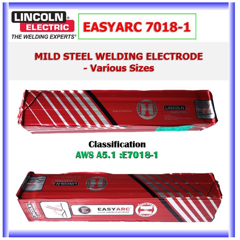 LINCOLN ELECTRIC EASYARC 70181 ( 7018 ) , MILD STEEL WELDING ELECTRODE