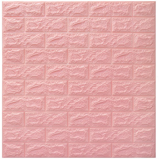 shopee: Wallpaper dinding 3D wallpaper sticker Wall Stickers wallpaper dinding Foam Waterproof Self Adhesive Wall Stickers Wallpaper design Simple and stylish (0:6:Color:Pink（Upgrade）;1:0:Size:35x30cm)