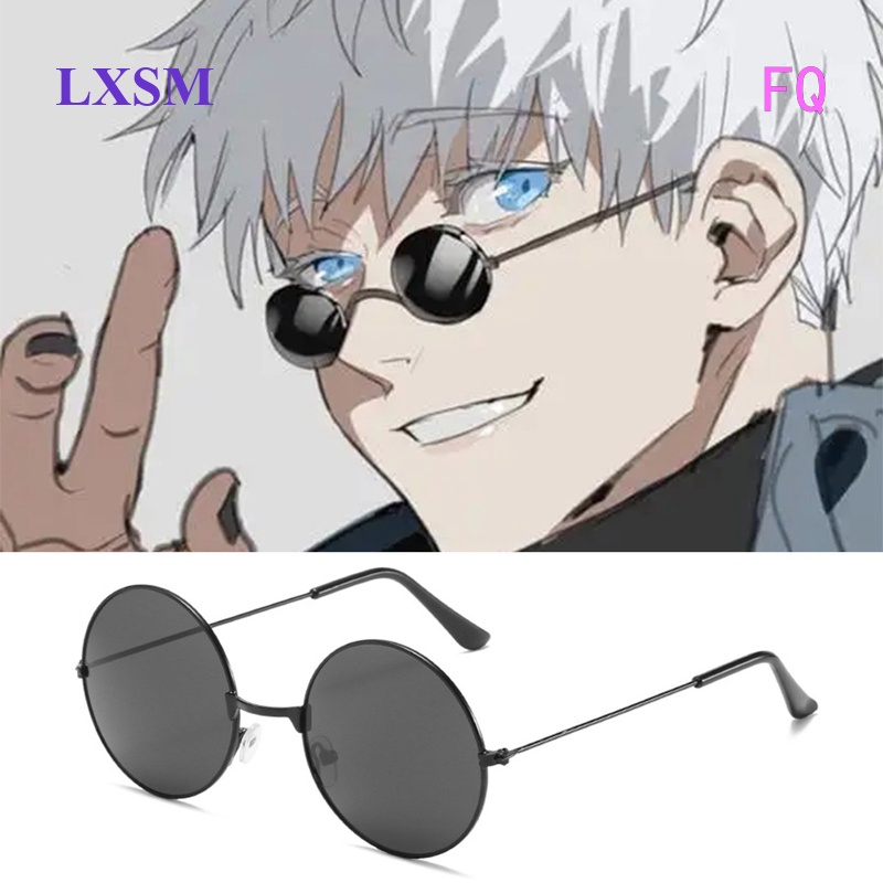 FQ Anime Jujutsu Kaisen Gojo Satoru Cosplay Glasses Black Eyeglasses ...