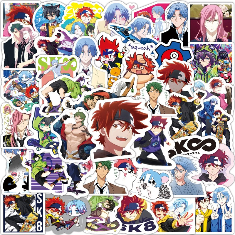 50 PCS Anime SK8 The Infinity Stickers Reki Langa Miya Cute Waterproof ...