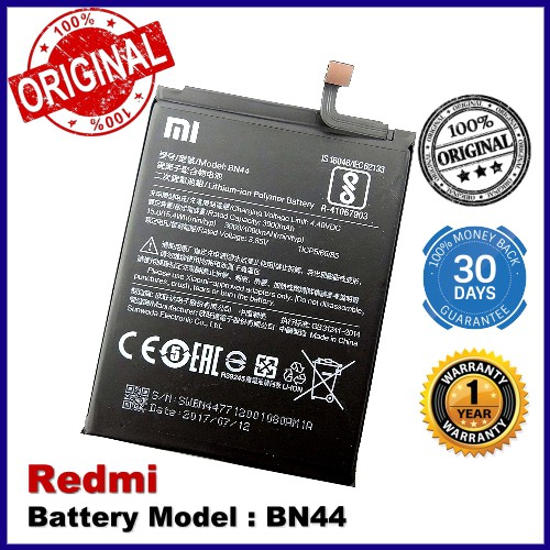 Original Battery Xiaomi Redmi 5 Plus Battery BN44 | Shopee Malaysia