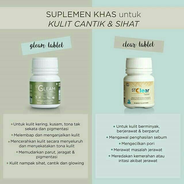 Ubat Jerawat Clear Tablet Pil Glutathione Booster Gleam Tablet Shopee Malaysia