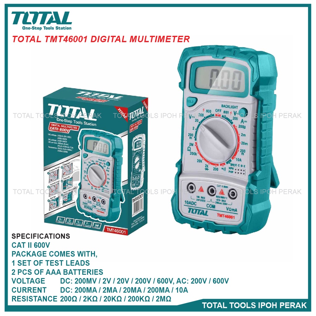 TOTAL TMT46001 Digital Multimeter Shopee Malaysia