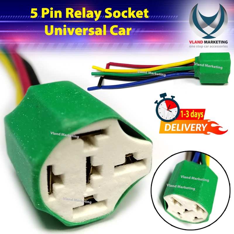 Universal Car Relay 5 Pin Relay Socket Relay 5 Pin 12V 40A 87 Ceramic