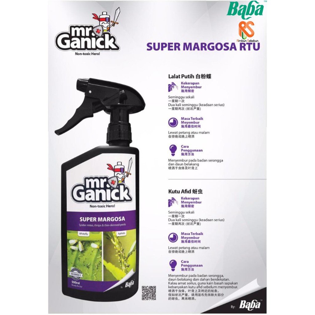 Buy Mr Ganick Super Margosa Ready To Use 500ml Pestida White Fly Aphids Baba Seetracker Malaysia