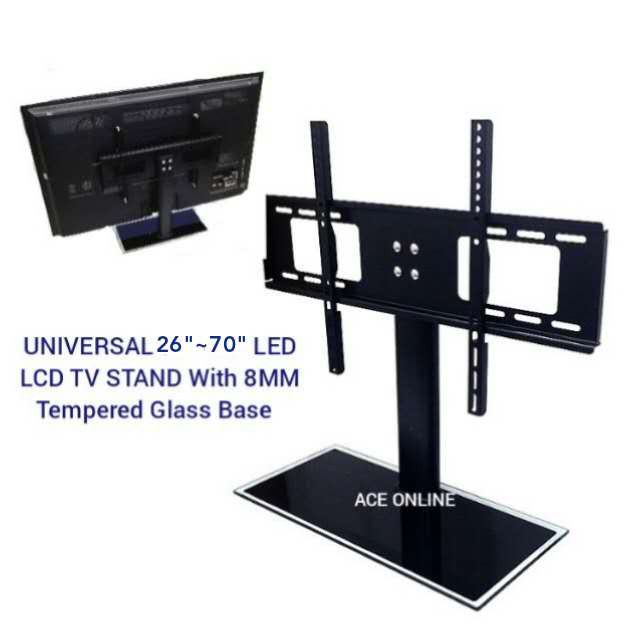 Desktop Glass Pedestal TV Stand 26-50 Inches 
