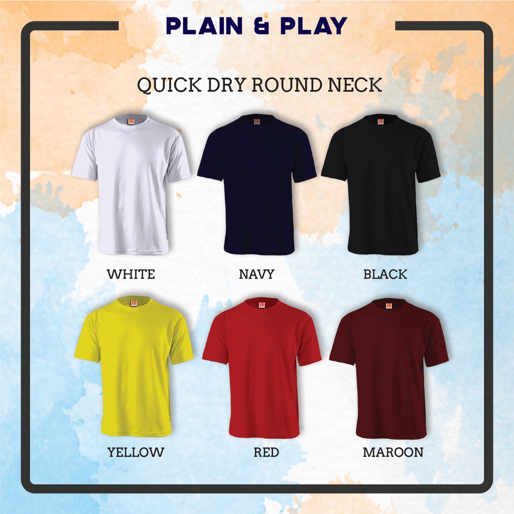 Quick Drt Plain Round Neck Shirt - Oren Sport -QD04 | Shopee Malaysia