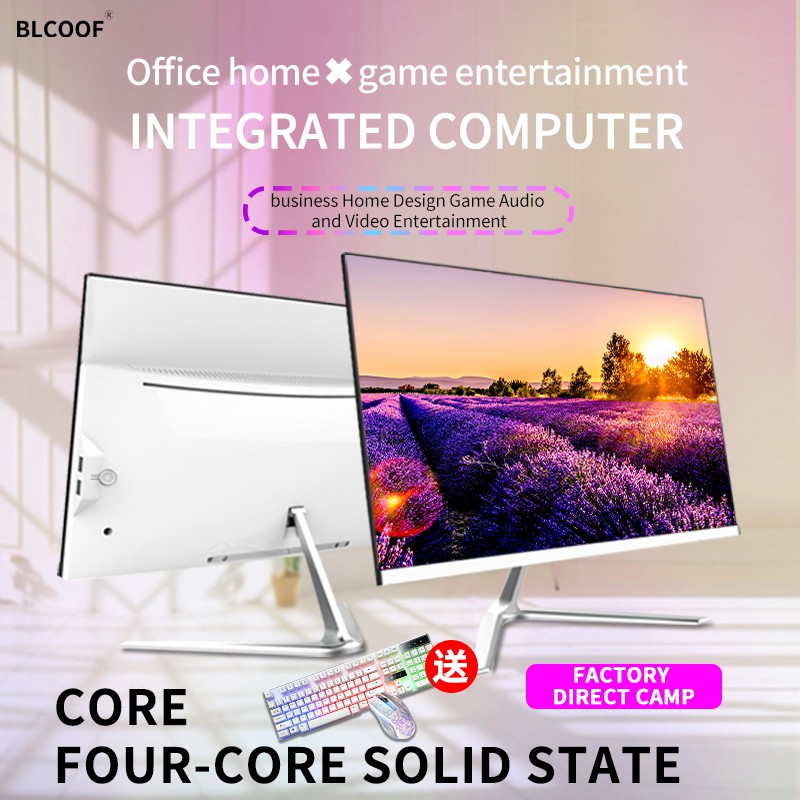 19 "All in one pc ultra-thin desktop Computer intel core i3 New all-in-one computer pc game office home mainframe complete set Desktop PC built in wifi camera