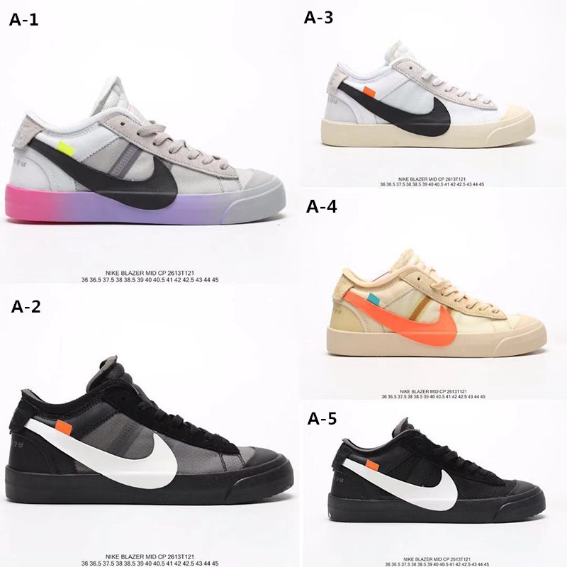 Original off - white x nike blazer mid grip reaper low to help joint series  sports casual | Shopee Malaysia