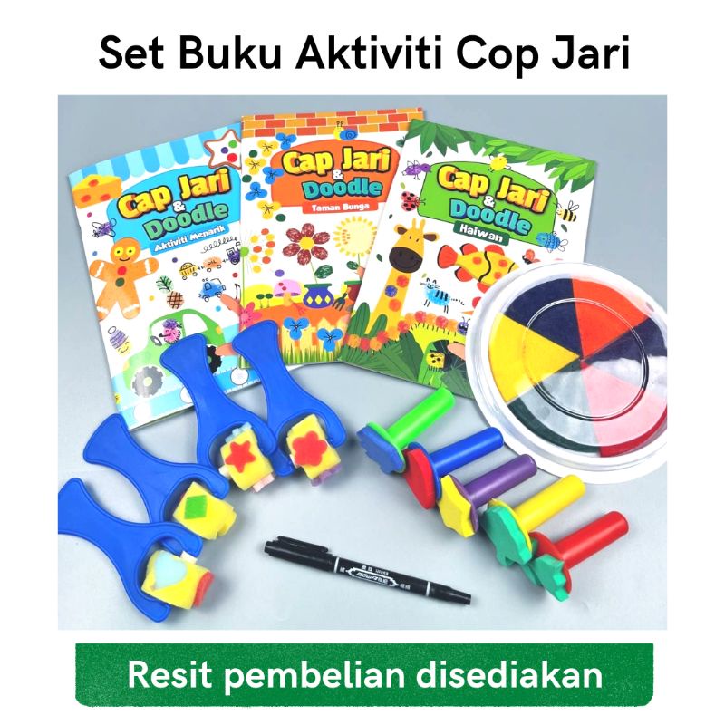 Fingerprint Activity books Buku latihan cop jari 3-6 tahun - Cop Jari ...