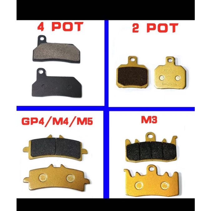 Brake Pad Brembo 2 Pot/4 Pot/P34/M3/K50/GP4/M4/M5 Shopee Malaysia