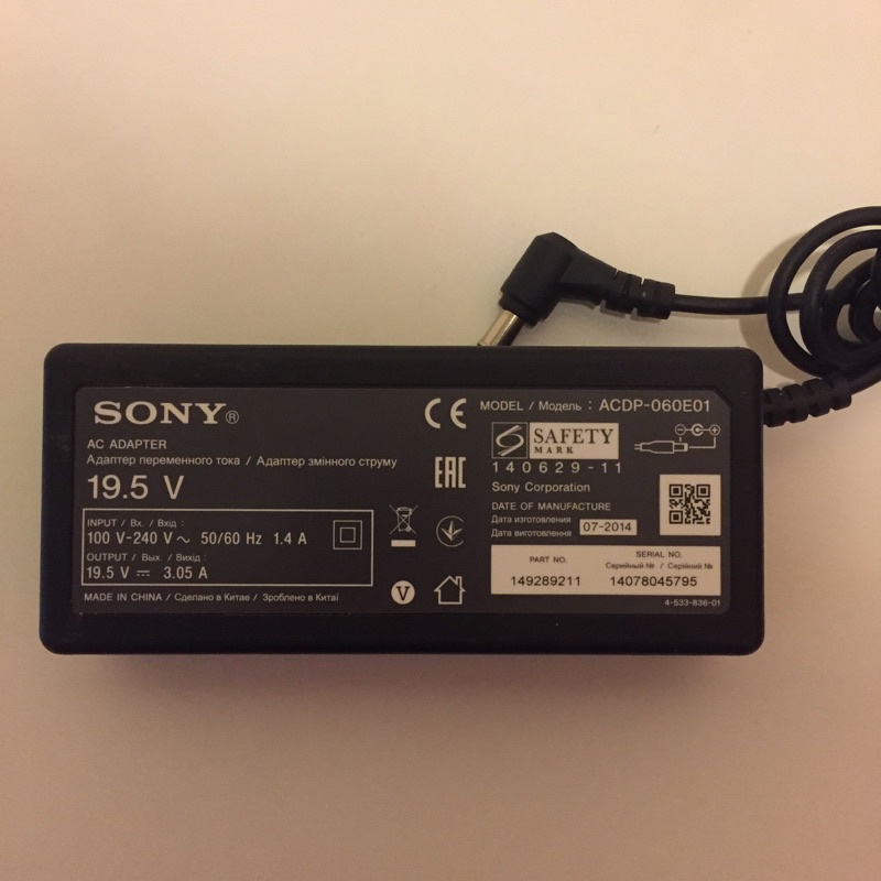 SONY LED TV POWER ADAPTER (ORIGINAL) Shopee Malaysia
