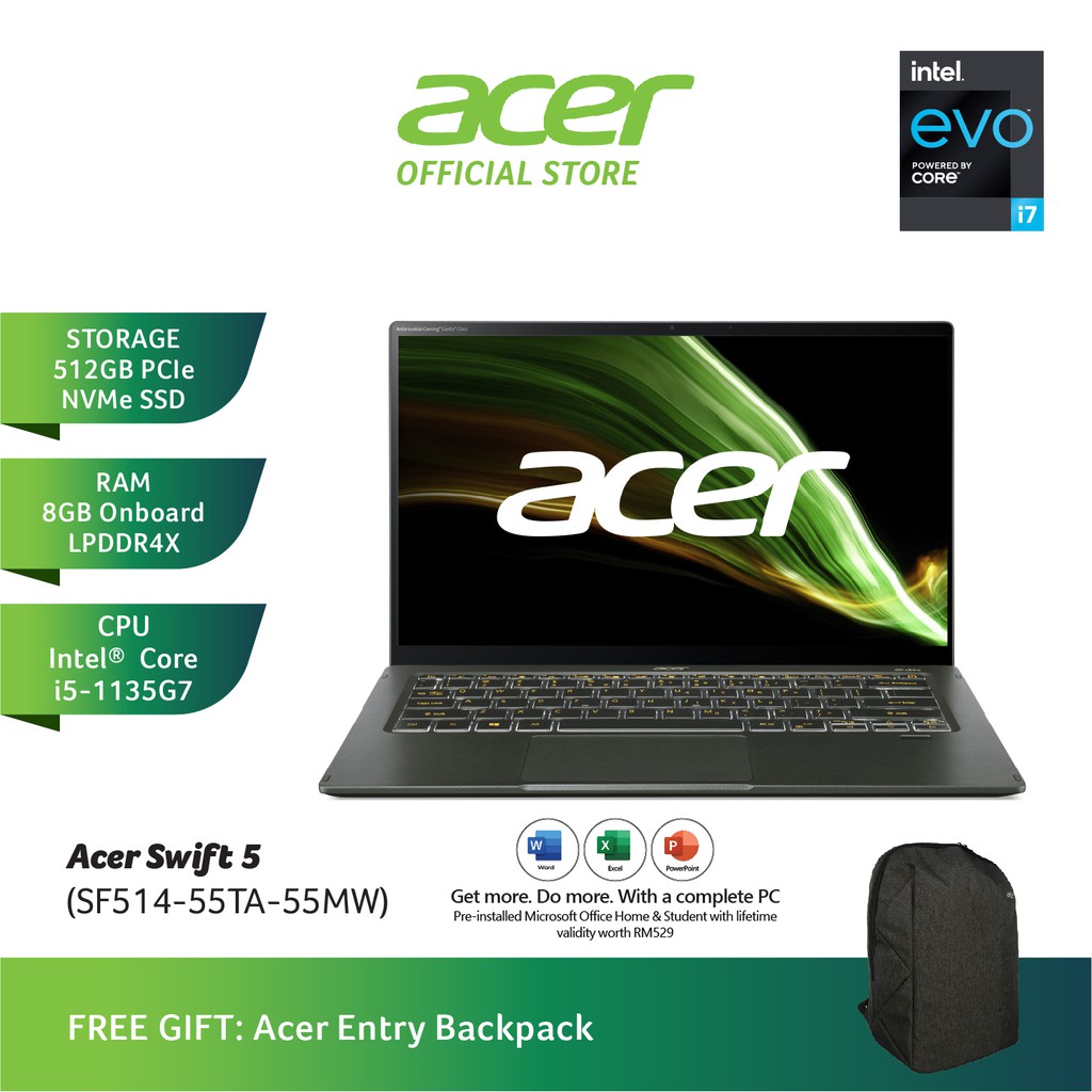 Acer Swift 5 Malaysia is rated the best in 09/2024 BeeCost