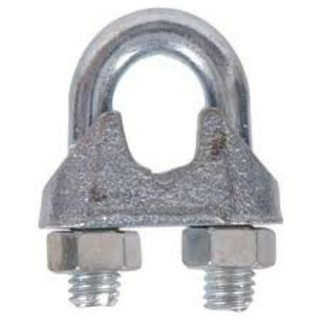 3MM (1/8”) - 12MM (1/2”) GALVANIZED WIRE ROPE CLIP OR U-BOLT CLAMP OR CLIP FOR CLAMPING THE WIRE ROPE
