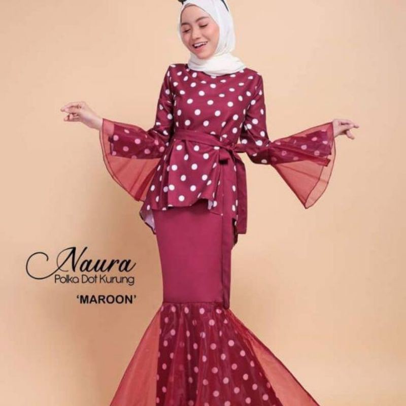 Kurung Retro Event Tema Saloma 60an 70an P Ramlee Polka Dots Pop Yeh Yeh Klasik Baju Tangan Kembang Ala Saloma Shopee Malaysia