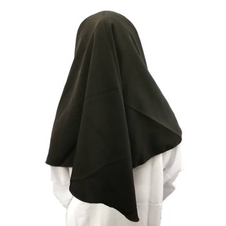 Tudung Hitam SEKOLAH Koshibo KAIN LICIN Dua Lapis Wanita Black Color ...