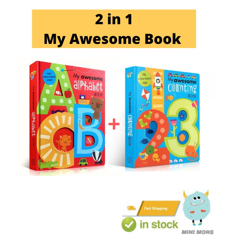 My Awesome Alphabet ABC Counting 123 Book Baby Kids English Learning ...