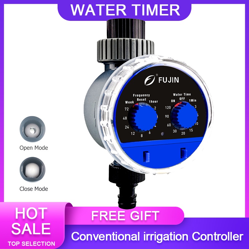 Double Dial Code Black Watering Timer Ball Valve Water Timer Home Garden irrigation Controller