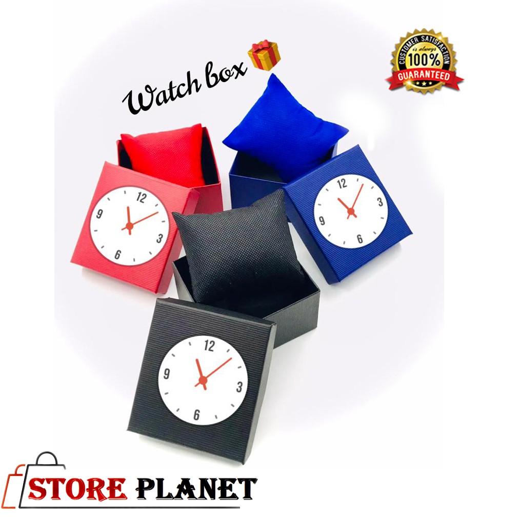"Ready Stock" Watch Box Luxury Simple Color Paper Watch Box Watch Storage Box/Jam kotak