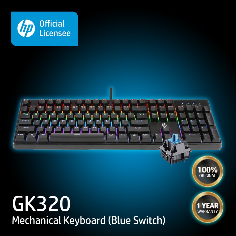 HP GK320 Mechanical Gaming Keyboard with Rainbow Backlit [Original 1