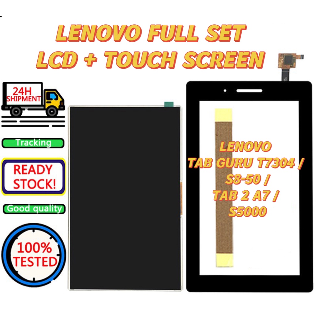 Lenovo TAB GURU T7304 TAB S850 TAB 2 A7 S5000 LCD Touch Screen Full