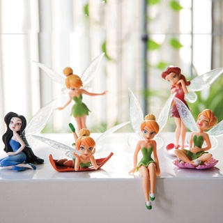 Tinkerbell Floral Faires Secret Of The Wing 6 PCS Action Figure Cake Topper Toys 