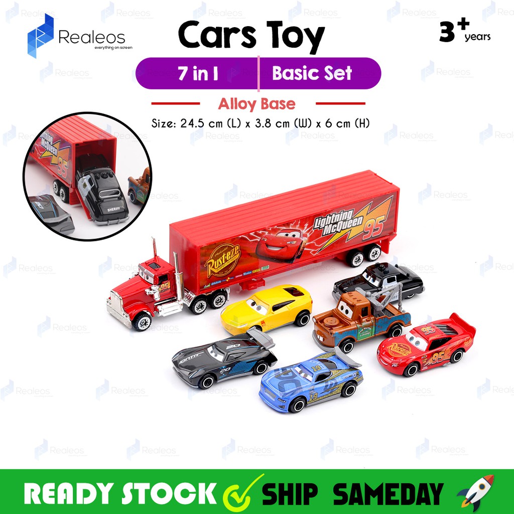 Realeos Disney Pixar Cars 3 Lightning Mcqueen Metal Toys Model Car