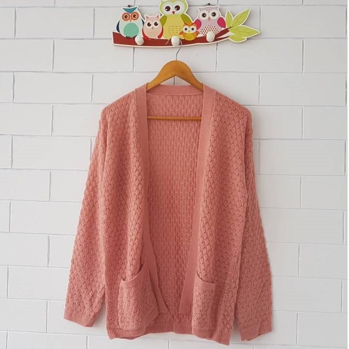 cardigan popcorn shopee