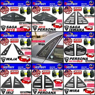 Perodua Proton Mustang 5D Side Louver 3D rear Triangle  Perodua Proton Mustang 5D Side Louver 3D rear Triangle