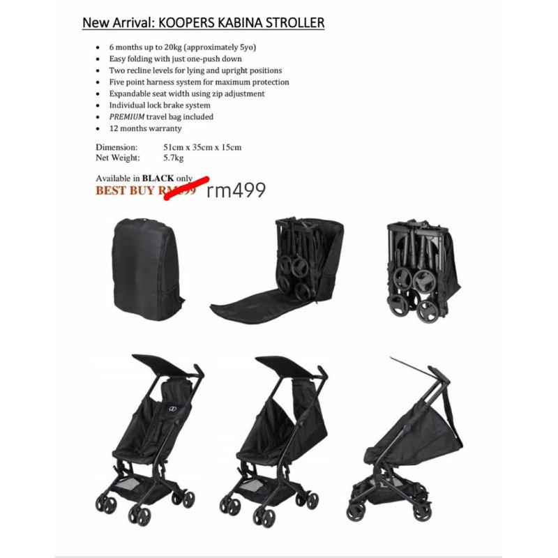 KOOPERS KABINA ( BABY STROLLER) Shopee Malaysia