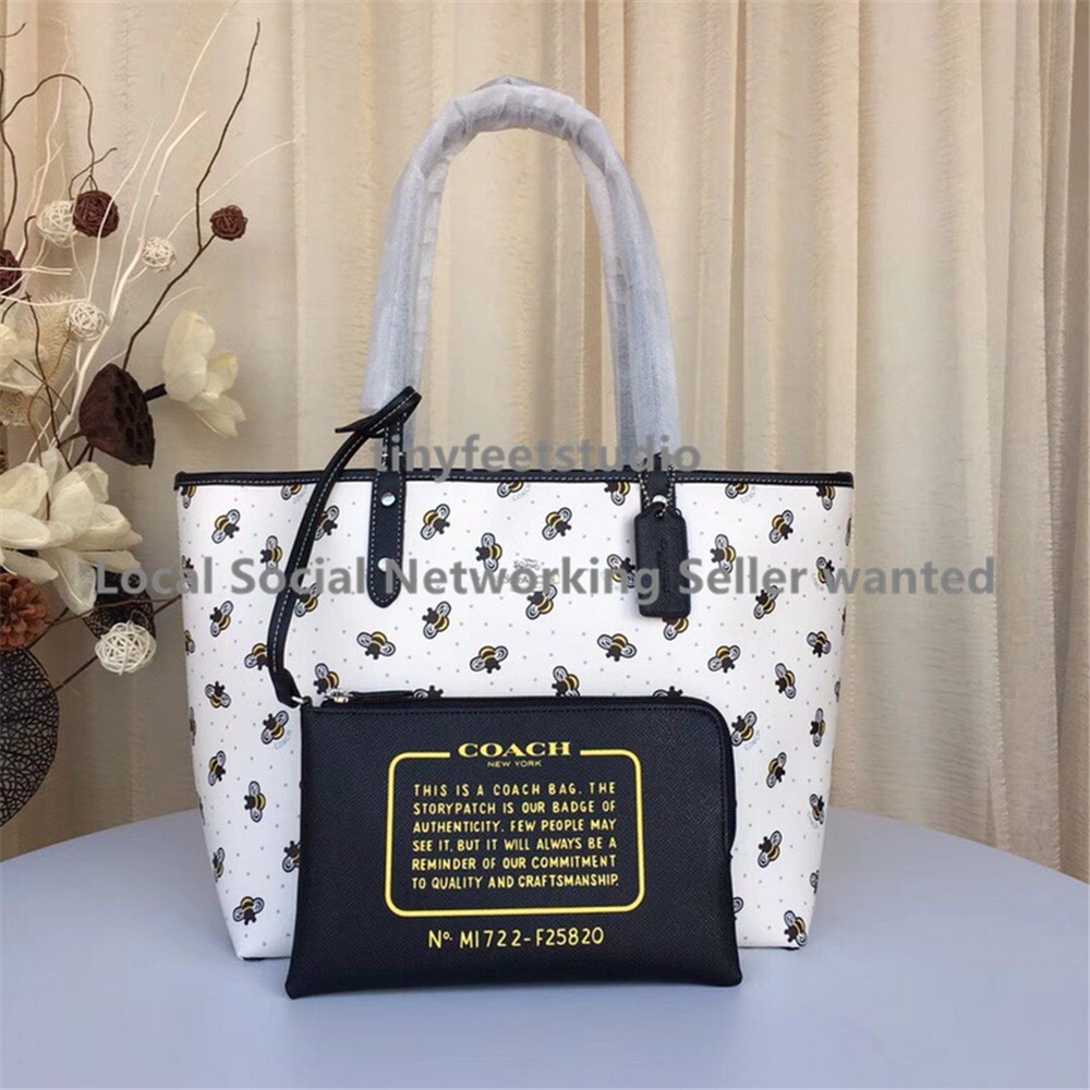 coach bee tote