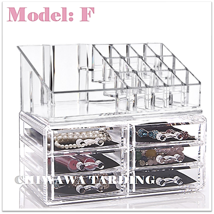3 Layers Cosmetic & Jewellery Lipstick Organizer Makeup Storage Box Display Rack