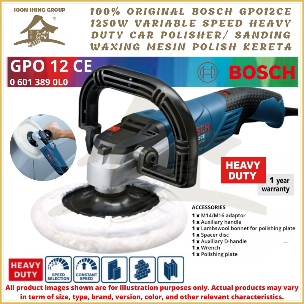 100 Original Bosch GPO12CE 1250W VARIABLE SPEED HEAVY DUTY CAR