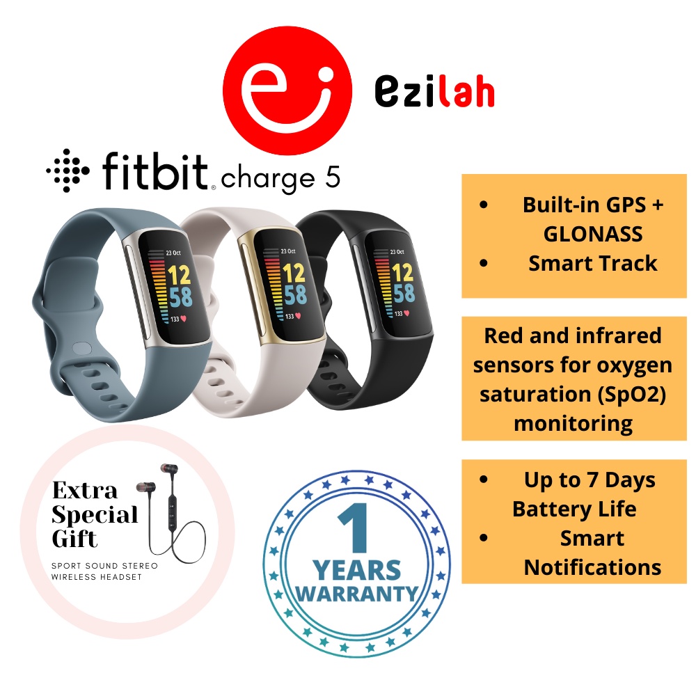 Fitbit Charge 5 Advanced Fitness & Health Tracker with BuiltIn GPS