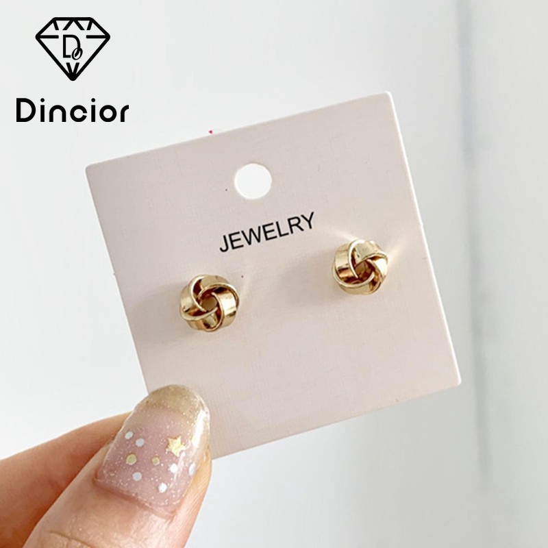 Simple Little Winding Gold Stud Earrings Women Girl Ins Shopee Malaysia