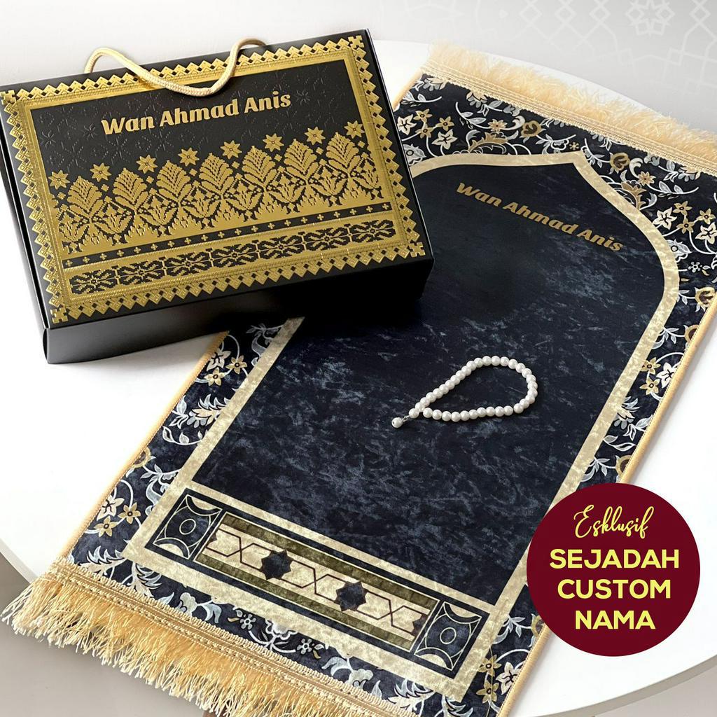 Sejadah Custom Nama / Sejadah Mini/Hamper Raya/Hadiah Ramadan/Gift Raya/Sejadah Esklusif