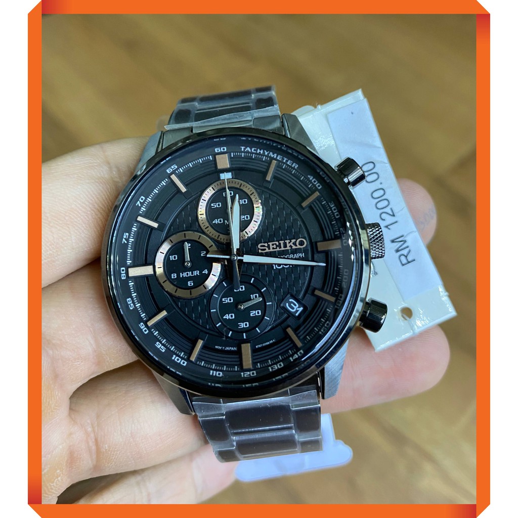 seiko chronograph stainless steel