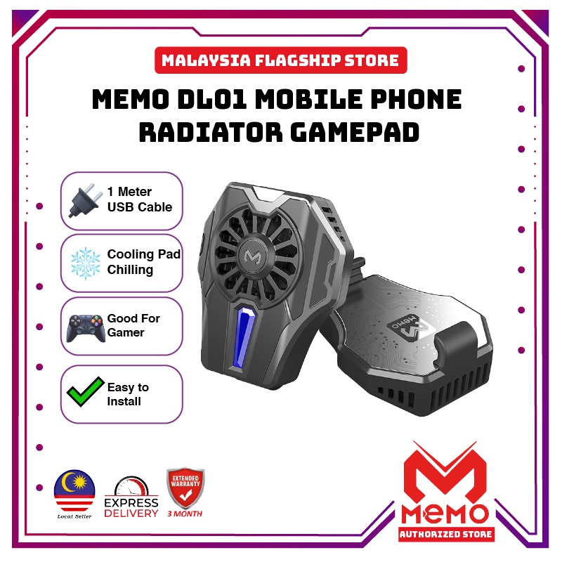 ORIGINAL MEMO DL01 Mobile Phone Radiator FPS Gaming With Cooling Fan Gaming Cooler Pad