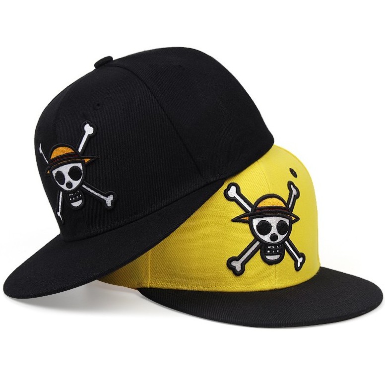 One Piece flat brims cap 100% Cotton Anime Baseball Caps High quality