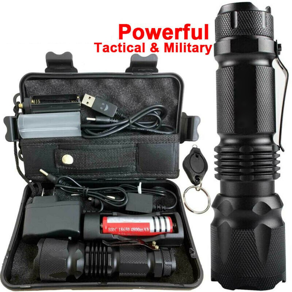 990000LM X800 Powerful Tactical Military T6 LED Flashlight Torch Work Light Camp